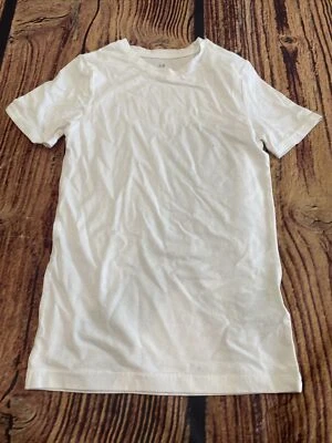 H&M Boys White T Shirt 8/10 - Image 1 of 4