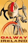 Galway Ireland Cycling Bike Bicycling Sport Travel Vintage Poster Repro FREE S/H