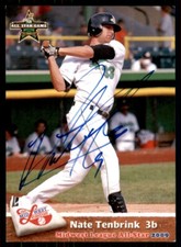 2009 GrandStand Clinton LumberKings Nate Tenbrink Signed IP AUTO #NATE