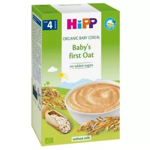 HIPP ORGANIC Oat Baby Cereal from 4 Months Without Milk Sugar Free 200g 7oz - Picture 1 of 3