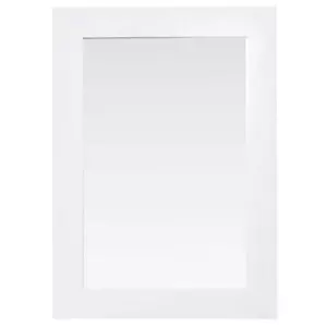 Home Decorators Bathroom Vanity Mirror 30" x 22" Rectangular Wood Frame White - Picture 1 of 8
