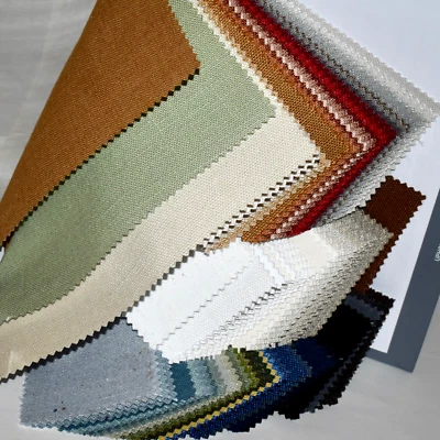 Big FABRIC SAMPLE BOOK Multi-Color Solid COMPLETE LINEN COLLECTION 107pcs LOT - Image 1 of 4