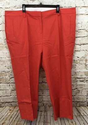 NEW Soft Surroundings pants womens 24W Gilmore cropped capri coral stretch - Image 1 of 4