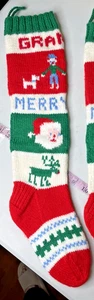 Vintage Grandpa Quality Handcrafted Christmas Large Stocking Heirloom - Picture 1 of 7