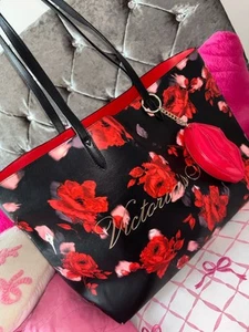 Victoria’s Secret Floral Large Tote Bag, Summer Tote Bag With Keychain Pouch! - Picture 1 of 6