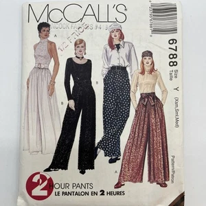 McCall’s 6788 Wide Leg Pants XSm Sml Med Vintage 1993 2 Hour Pattern Uncut - Picture 1 of 5