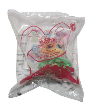 Bunny in Meadow Happy Meal Toy #4 With Punchouts Littlest Pet Shop 2011 - Image 1 of 4