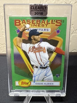 2018 Topps Clearly Authentic '93 Finest Stars Ozzie Albies Auto #93FSAOA /199 - Image 1 of 3