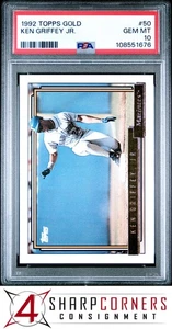 Topps Gold #50 1992 Ken Griffey Jr. Mariners Hof PSA 10 - Imagen 1 de 4