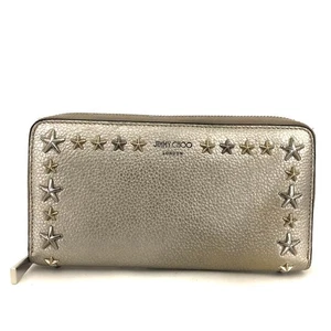 Jimmy Choo Pippa Uur Leather Zip Around Long Wallet Gold/2BG2822 - Picture 1 of 8