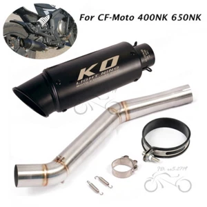 Deslizable para CF-Moto 650NK 400NK puntas de escape silenciador negro sistema de tubos de enlace medio - Imagen 1 de 10