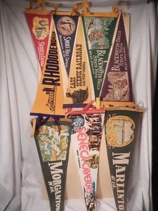 9 Vintage West Virigina State Wimpel - Bild 1 von 6