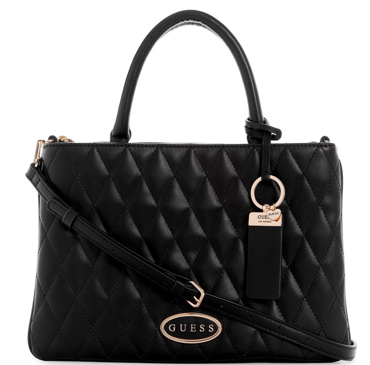 ショルダーバッグ・ポシェット Guess EDITAEDITA Quilted Charm Satchel Bag HP1A3A40 GUESS Satchel/Top Handle Bag Quilted Bags & Handbags for