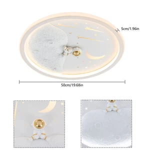 Dimmable Ceiling Light Fixture w/Remote Control,  LED Ceiling Lamp for Bedroom - Picture 1 of 19