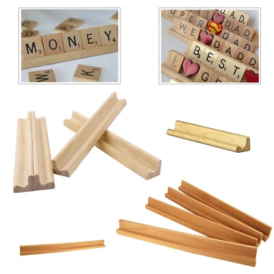 Wooden Tile Racks Holder Mah Jongg Replacement Letter Stand Art & Craft 1-8pcs - Image 1 of 4