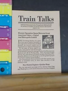 Train Talks 1935 March Pennsylvania Railroad Magazine Reprint - Picture 1 of 1