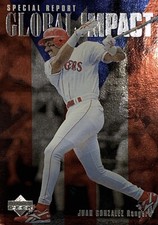 1996 Upper Deck Global Impact Juan Gonzalez Texas Rangers #200 NMMT