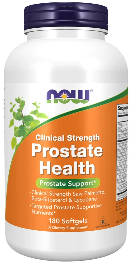 NOW Suplementos, Salud de la Próstata, Fuerza Clínica 180 Cápsulas Blandas Foto 1 de 1