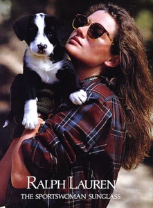 1990 Ralph Lauren Sportswoman Isabelle Townsend wearing sunglass MAGAZINE AD - Picture 1 of 1