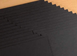 10 Sheets Black Smooth EXTRA Thick Card 500gsm  A4  Premium Grade - Picture 1 of 2