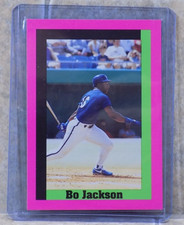1989 Stats Bo Limited BO JACKSON Pink Border Baseball Card (KANSAS CITY ROYALS)