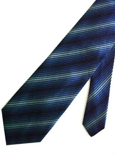 Barneys Men's Neck Tie Striped Multi Blues Classic 3 3/4" x 59" - Picture 1 of 2
