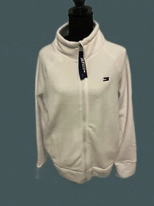 Chaqueta deportiva para mujer Tommy Hilfiger polar blanca grande precio de venta sugerido por el fabricante 89,50 USD. Nuevo con etiquetas - Imagen 1 de 6
