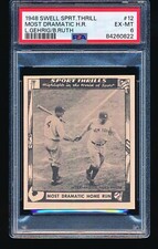 1948 Swell Sport Thrills Most Dramatic Home Run BABE RUTH LOU GEHRIG #12 PSA 6 -
