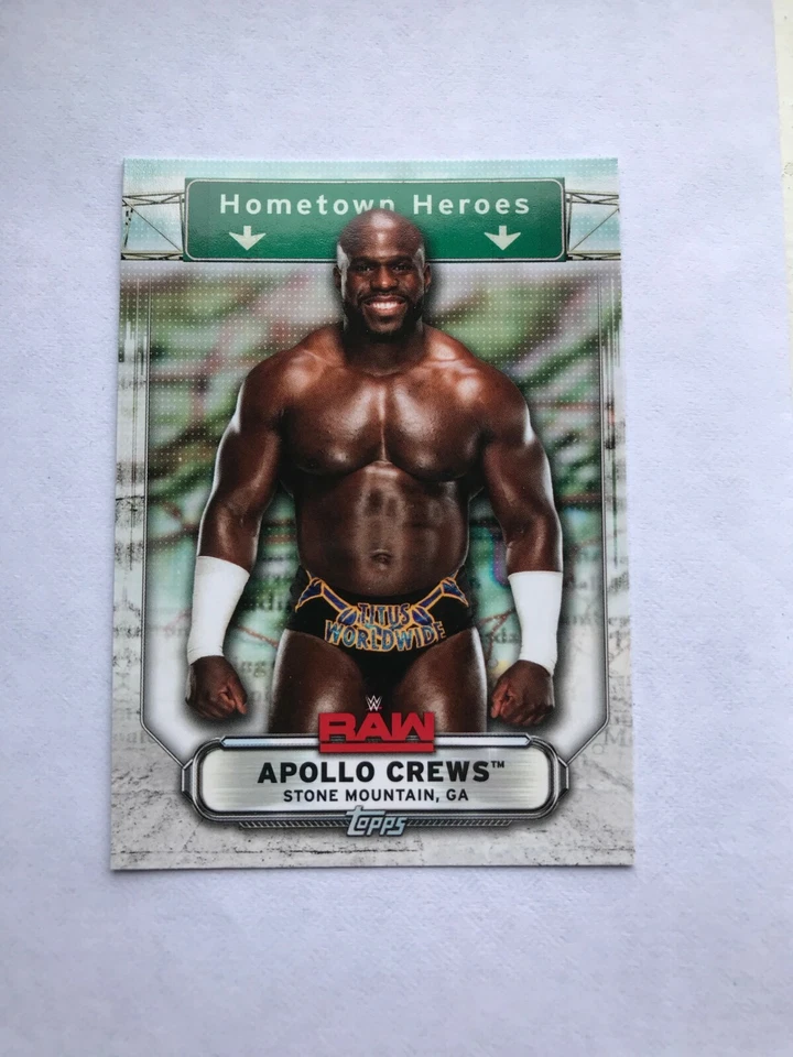 Apollo Crews - Hometown Heroes 2019 WWE Topps Raw Series Insert #HH-2 - Image 1 of 2