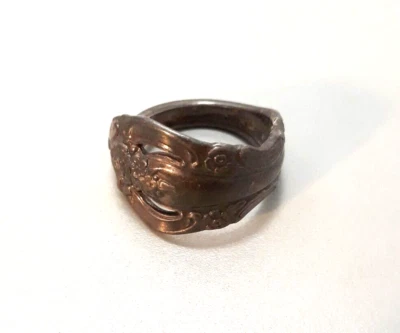 Spoon Ring Recycled Silverware Jewelry Band Size 4 Vintage - Image 1 of 4