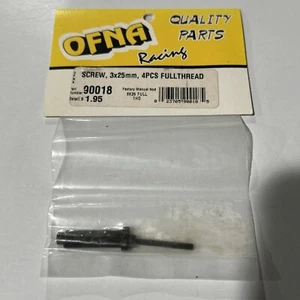 OFNA Racing 90018 Full Thread 3x25mm Screw, 4pcs NIP NOS Vintage RC Part - Picture 1 of 1
