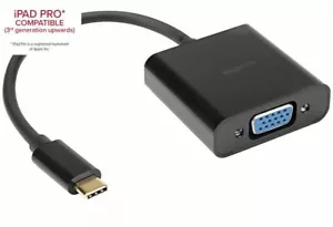 Speedlink HQ USB C to VGA Adapter Full HD - Compatible with iPad Pro 3rd Gen - Picture 1 of 3