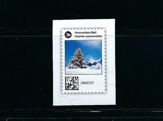 Canada - Personalized Mail, Picture Postage -- Snow on Tree and Mountains - Imagem 1 de 1