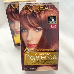 Loreal Preference Hair Color Permanent Fade Defying Light Auburn Warmer 6R - Picture 1 of 5