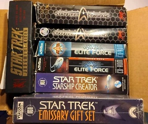 HUGE PC Lot of STAR TREK Big Box Games Elite Force Command Next Generation =READ - Picture 1 of 21