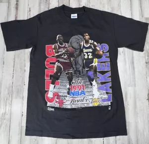 Vintage 1991 NBA Finals Lakers Bulls Michael Jordan Magic Johnson T-Shirt Herren S - Bild 1 von 10