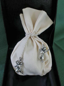 Giovanni Raspini Italy Heavenly Scented Sachet with Solid 925 Silver Angels 