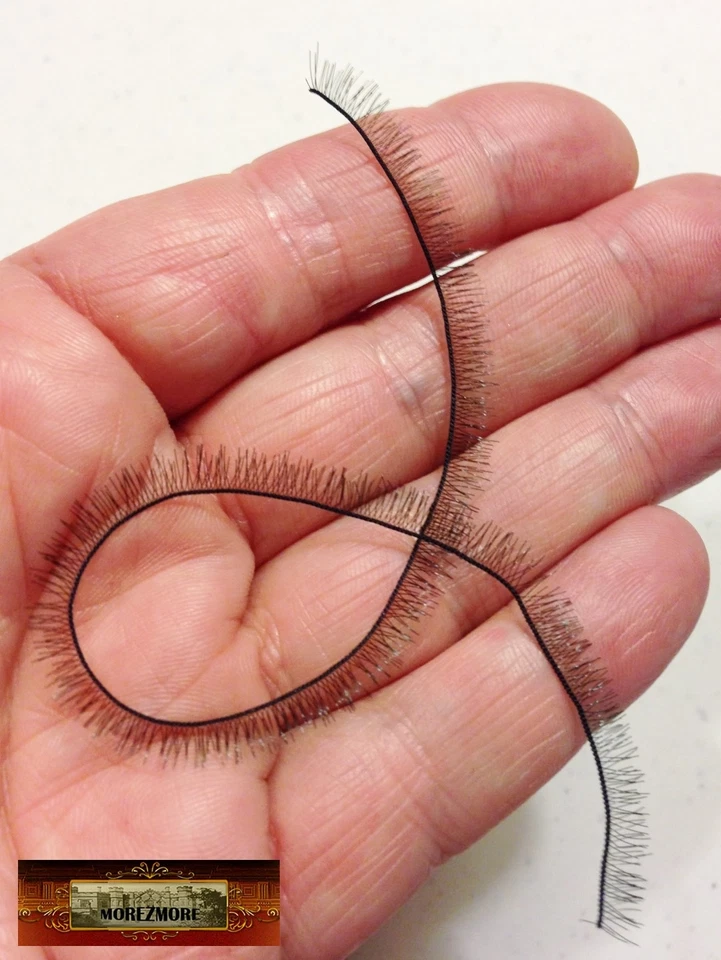 M00952 MOREZMORE Pestañas Pequeñas 5mm NEGRO ROBLE Arcilla Polimérica Muñeca Bebé Foto 1 de 1