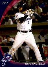 2017 Pensacola Blue Wahoos Grandstand #14 Eric Jagielo Downers Grove illinois IL