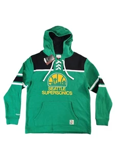 Mitchell & Ness Seattle Supersonics Hardwood Classics Hoodie Men’s Size XL New - Picture 1 of 13