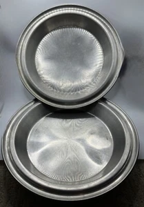 "2 platos de sartenes de acero inoxidable sin bordes de goteo borde colector de jugos 9""x1,5"" WestBend (1)" - Imagen 1 de 9