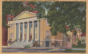 St. Petersburg Florida First Baptist Church Postkarte - Bild 1 von 2