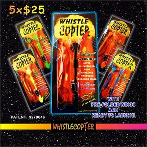 Whistle COPTER 5-pk ready for launch in clear Blister Pack for only $25 ! - Picture 1 of 5
