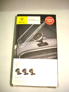 Baseus 360° Magnetic Smart Phone Holder Magnet Mount Car Holder Silver - Picture 1 of 3