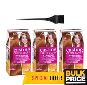 L'Oreal Casting Creme Gloss 645 Amber Haarfarbe 3er Pack Ammoniakfrei - Bild 1 von 6