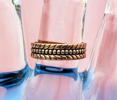 Hand Crafted Copper Ring~ Never Ending Braid Design~ Healing Effects Of Copper - Image 1 of 4