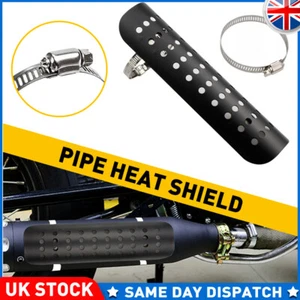 Motorcycle Motorbike Exhaust Muffler Pipe Heat Shield Cover Heel Guard Protector - Picture 1 of 17