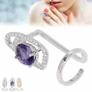 Anello Unghie Strass Lucido Delicato Copri Unghie Anello Gioielli Gi L2S - Foto 1 di 31