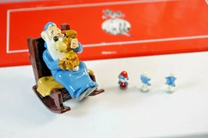 SCHLUMPFES Smurfs Schlumpf Omnibus Et Le Chien Puppy PIXI 6424 Figur En Métal - Foto 1 di 4