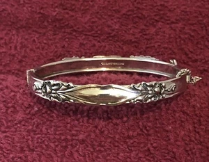 Whiting and Davis Silver Tone Hindged Bracelet Bangle As Is GUC - Picture 1 of 8